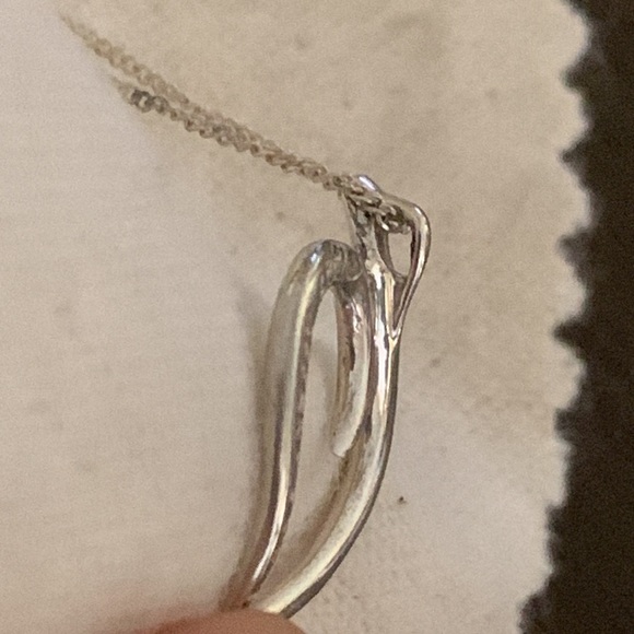 Tiffany & Co. vintage silver leaf/ heart pendant necklace - Picture 5 of 14